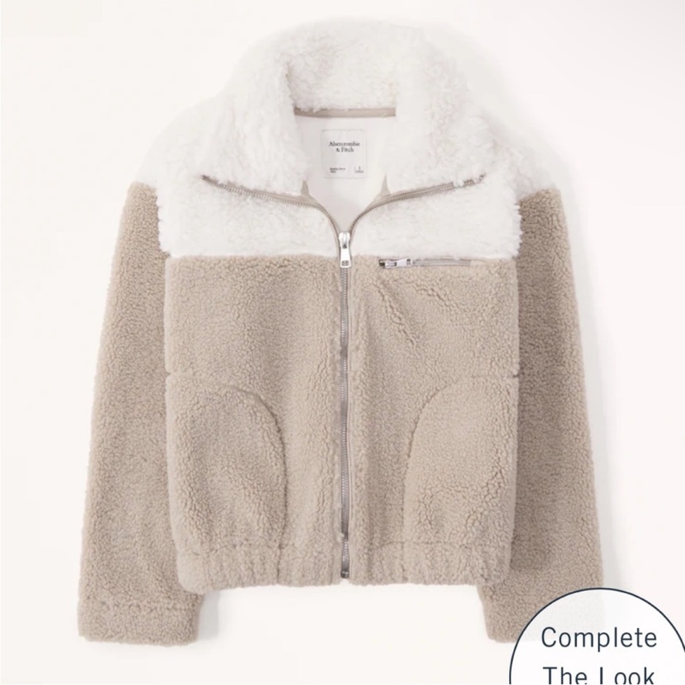 NWOT Abercrombie & Fitch sherpa jacket